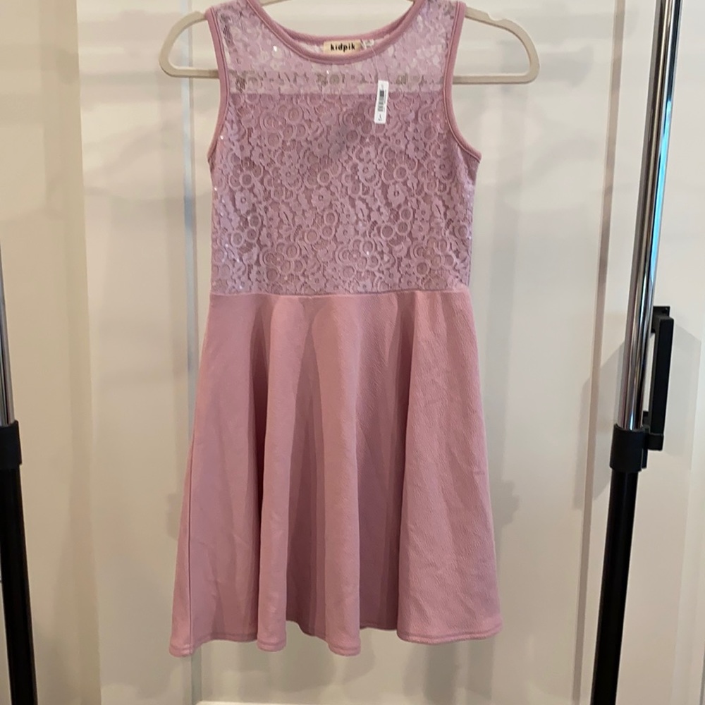 Pink dress with lace
